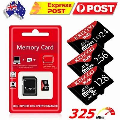 Micro SD Card Memory Card High Speed 4K TF 1TB 256GB 128GB 325MB/s Class10 Lot • $3.39