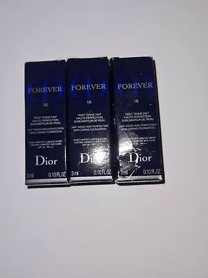 £12 • Buy Dior Diorskin Forever Makeup Foundation 1N 3ml X3=9ml BNIB SPF 35 24 Hour Wear 