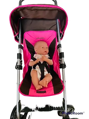 Maclaren Quest Coffee/Carmine Rose Doll Stroller • $20