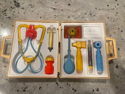 Vintage 1977 Fisher-Price Medical Kit Doctor Toy For Kids W/ Case Complete • $18.99