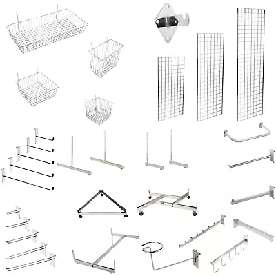 New Mesh Panel | Grid Mesh Hooks Prongs Chrome Accessories | Shop Display Stand • £1.24