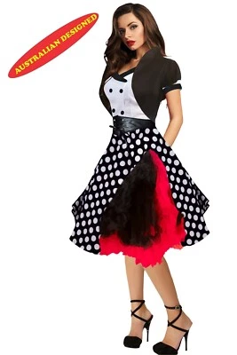 $30.99 • Buy 1950’s Starlet Sandy Grease Costume Fancy Dress. Size Small 10-12