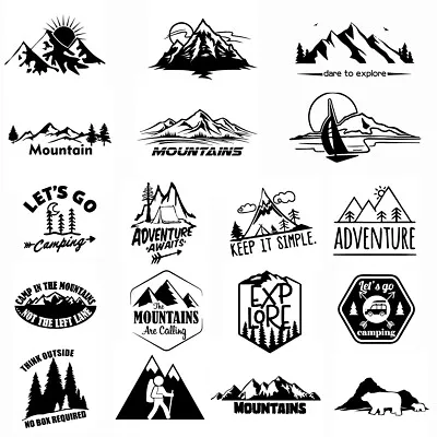 £3.71 • Buy 2PCS Mountains And Tree Series Car Sticker Window Vinyl Truck Laptop Wall Decal