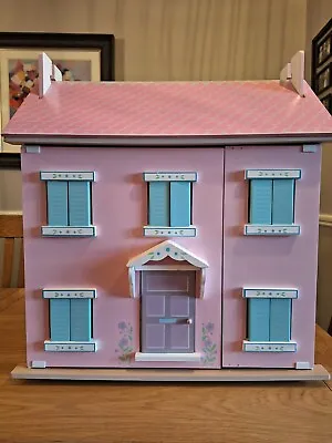 Le Toy Van Pink Dolls House Including The Wooden Furniture • £60