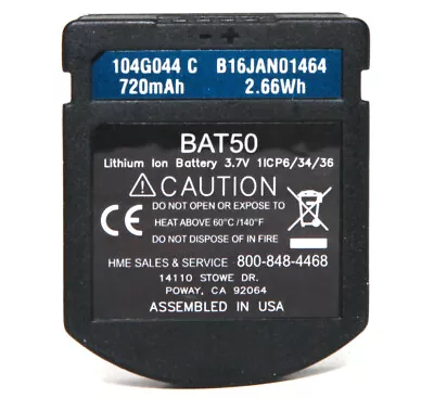 HME BAT50 Lithium Ion Battery Pac For HS6100 HS6200 Wireless Drive Thru Headset  • $59.99