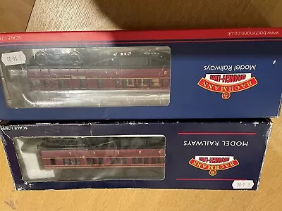 Bachmann OO Gauge - 34-251B - 57Ft Corridor 1st/3rd Crimson LMS Coach & Push Pul • £12.56