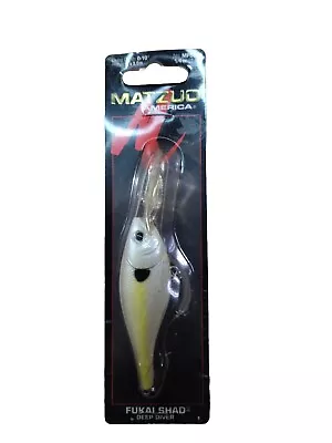 Matzuo Lure America FUKAI SHAD DEEP DIVER 1/4 OZ XD-135 NOS White Blue Yellow  • $5.99