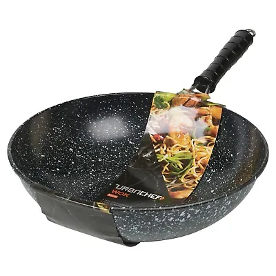 Deep Saute Non Stick Wok Pans Ceramic Coated Induction Chinese Stir Fry Frying • £9.99