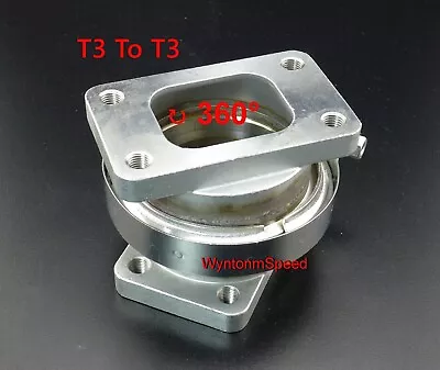 $59.99 • Buy T3 To T3 Turbo Inlet V Band Stainless Steel Rotation Conversion Adapter Flange