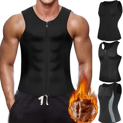 Gynecomastia Compress Tank Top Men Slim Body Shaper Vest Athletic Sweat Suit Gym • $10.79