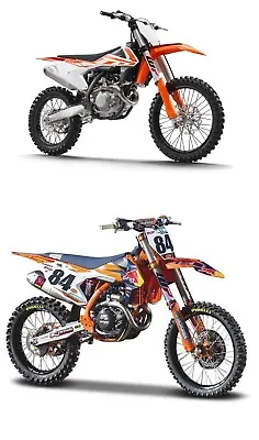 1x HERLINGS KTM SXF 450 & STANDARD KTM 450 1:6 Scale MX Toy Model Bike Combo • £94.95