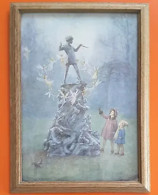 Vintage Retro Margaret Tarrant Pan Peters Friends Fairies Print Framed Picture • £38