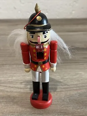 Red Wooden Nutcracker/Christmas Tree Ornament/5” Tall • $7.99