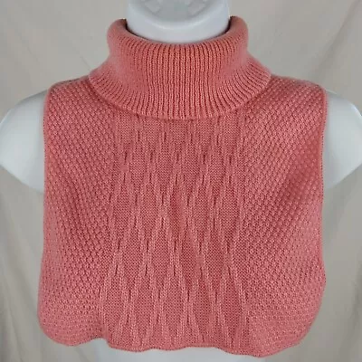 Pink Faux Turtleneck Cover Dickey Acrylic Mock Blouse Half Top Neck Warmer • $19.63