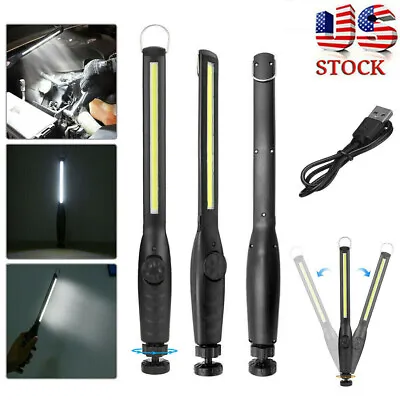 Rechargeable LED COB Slim Work Light Mechanic Flashlight Lamp Bar Camping Torch • $9.99