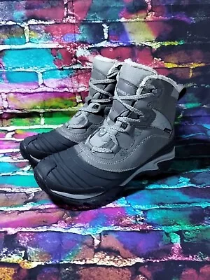 Merrell J55622 Snowbound Charcoal Mid Waterproof Opti-Warm Snow Boots Women Sz 6 • $55.99