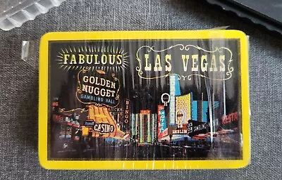 Vintage Fabulous Las Vegas  Golden Nugget Playing Cards Deck Yellow Border • $10