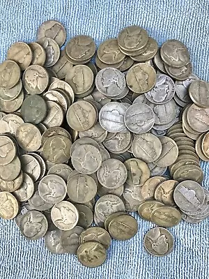 Lot Of 5 WWII Nickels 35% Silver 1942-1945 P Only How Many Lots Would You Like? • $7.95