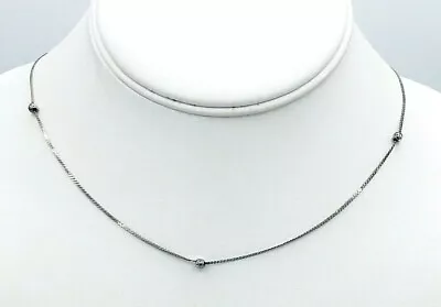 Vintage Sterling Silver 925 ITALY 431 AR Serpentine Chain Necklace 17.5  • $30