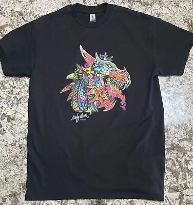 Neon Black Light Dragon House Of Dragon Mens Short Sleeve Medium T-shirt • $9.99