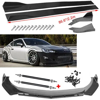 Carbon Fiber Front Bumper Lip Side Skirt/ Strut Rods For Scion FR-S 13-16 • $149.99