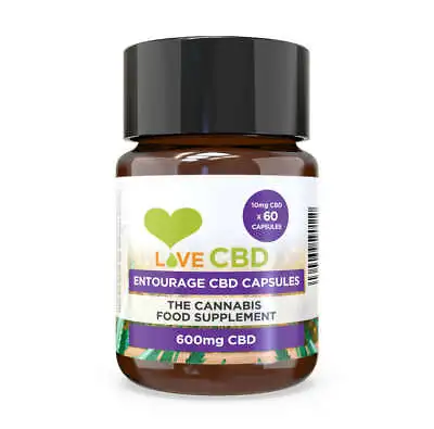 CBD Capsules 10mg Entourage Broad Spectrum 300mg X 30 | 600mg X 60 Love CBD • £18.99