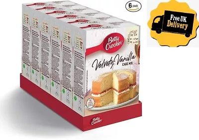 Betty Crocker Velvety Vanilla Cake Mix 425g (Pack Of 6) • £13.10