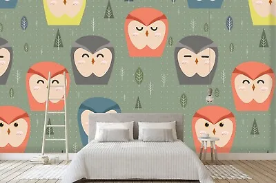 £200.71 • Buy 3D Owl Seamless Wallpaper Wall Mural Removable Self-adhesive Sticker 618