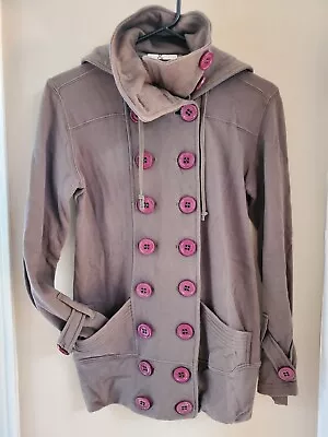 Mike & Chris Double Breasted Button Hoodie Cotton Jacket Peacoat Size S • $40