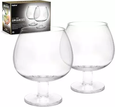 Fish Bowl Cocktail Glass Large Punch Balloon Drinking Party Fishbowl 2 Set 600ml • £19.99