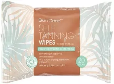 Skin Deep Self Tanning Wipes 29/9/23 • £5.88