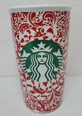 $20.70 • Buy Starbucks Christmas Ceramic Travel Cup 12 Oz. Candy Cane 2016 Holiday Christmas