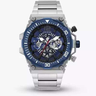 Guess Mens Exposure Blue Dial Chronograph Watch GW0324G1 - RRP £156.00 • £75