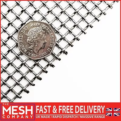 Heavy Duty Stainless Steel 3.9 Mesh Grille | 5mm Hole 1.5mm Wire Flat One Side • £6.99