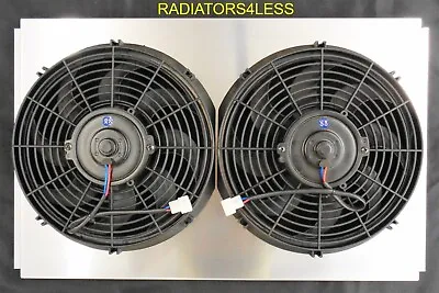 Aluminum Radiator Fan Shroud W/ 12  Fans 67-70 Ford Mustang Models 24  Wide Core • $178