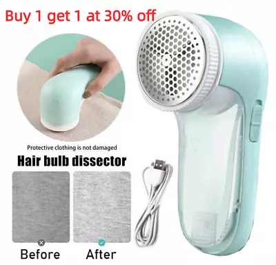 Electric Lint Remover Clothes Bobble Fluff  Debobbler Fabric Shaver USB Defuzzer • £6.48