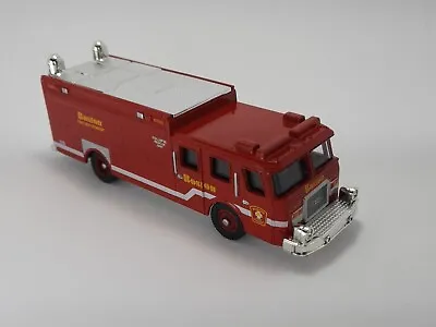 BOSTON FIRE DEPARTMENT 1986 E-One Cyclone Rescue Fire Truck 4 Inch Die-Cast Mint • $12.99
