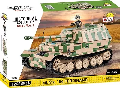 Cobi - World War II - S.D.KFZ. 184 Ferdinand 1268 Pcs **FREE UK SHIPPING** • $143.59