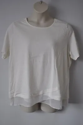 £7.80 • Buy New  Otto Size 24 Ladies Ivory Voile Hem  Top Blouse T Shirt Cotton Plus Size