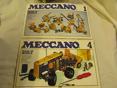 Meccano  Book Of Models  1 And 4  VINTAGE BOOKLETs 1978 Plus Some MECCANO • £11.50