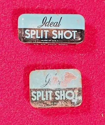 Two Vintage Ideal Fishing Split Shot Tins - Lot Has 2 Different Sizes • $5.75