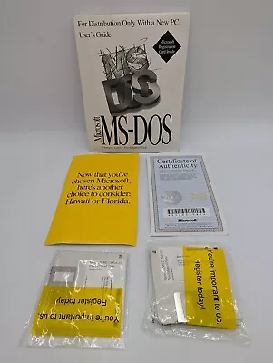 Microsoft MS-DOS 6.22 FULL Version Not Upgrade Brand New W/ COA • $49.95