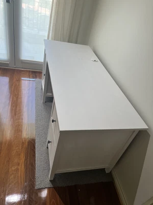 $130 • Buy IKEA Hemnes White Stain Home Office Desk, Chair & Filing Tray