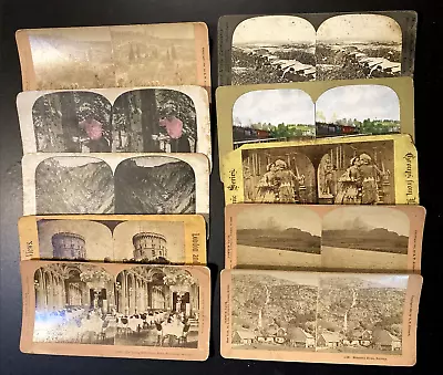 Lot Of 10 Stereoview Cards Various Topics #4 • $20