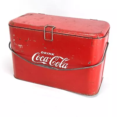 Beautiful Old Original Coca Cola Cooler Drink Box Red Ice Cooler 50s • £408.34