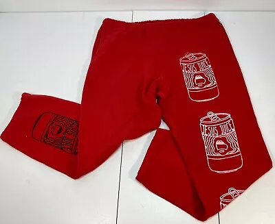 Rare Vintage RUSSELL ATHLETIC  ‘Jesus Juice’ Joggers Sweatpants Pants 90s Red XL • $39.99