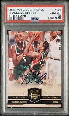 Brandon Jennings 💥PSA 10💥 ROOKIE AUTO RC 2009-10 Panini COURT KINGS /649 POP 3 • $125