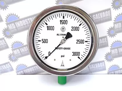 McDaniel Controls - 0-3000 Psi GAUGE - Code DN - 1/2  NPT Bottom - 6  FACE SS  • $69.50