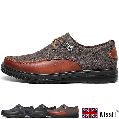 Mens Formal Smart Dress Wedding Office Work Flats Casual Italian Shoes Loafer • £19.99