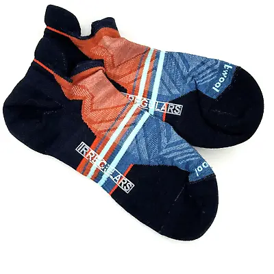 IRREGULAR SmartWool Mens Run Ankle Socks Size Medium Targeted Cushion Striped • $22.99